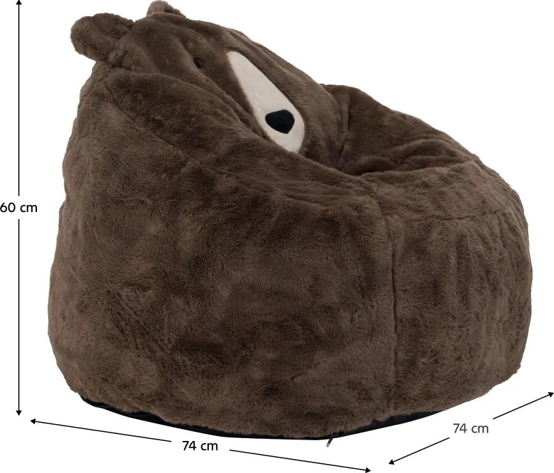 Fotoliu tip sac urs, maro, MEDAK