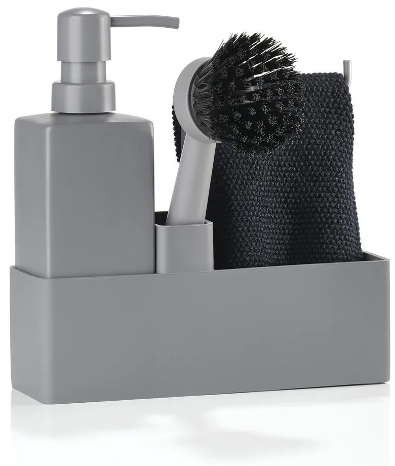 Suport pentru accesorii de spălat gri din ceramică Singles – Zone