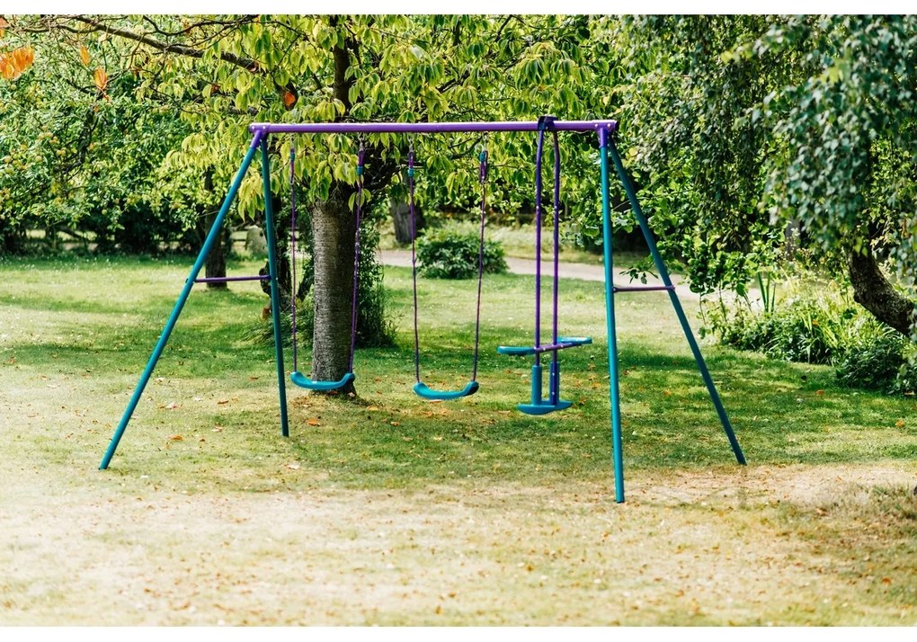 Plum Set de trei leagăne cu construcție metalică ,268 x 178 x 183 cm