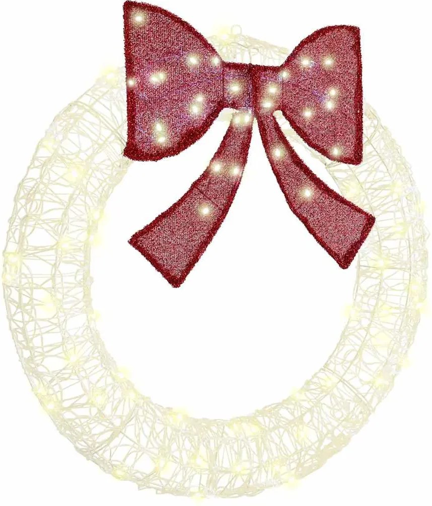 vidaXL Coroană cu 80 LED Alb cald 92 x 92 x 9,5 cm Acril