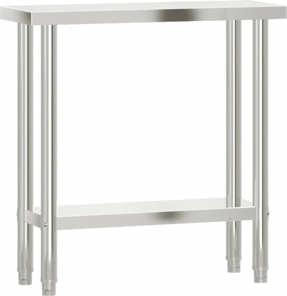 vidaXL Masă de lucru pentru bucătărie, 82,5x30x85 cm, oțel inoxidabil