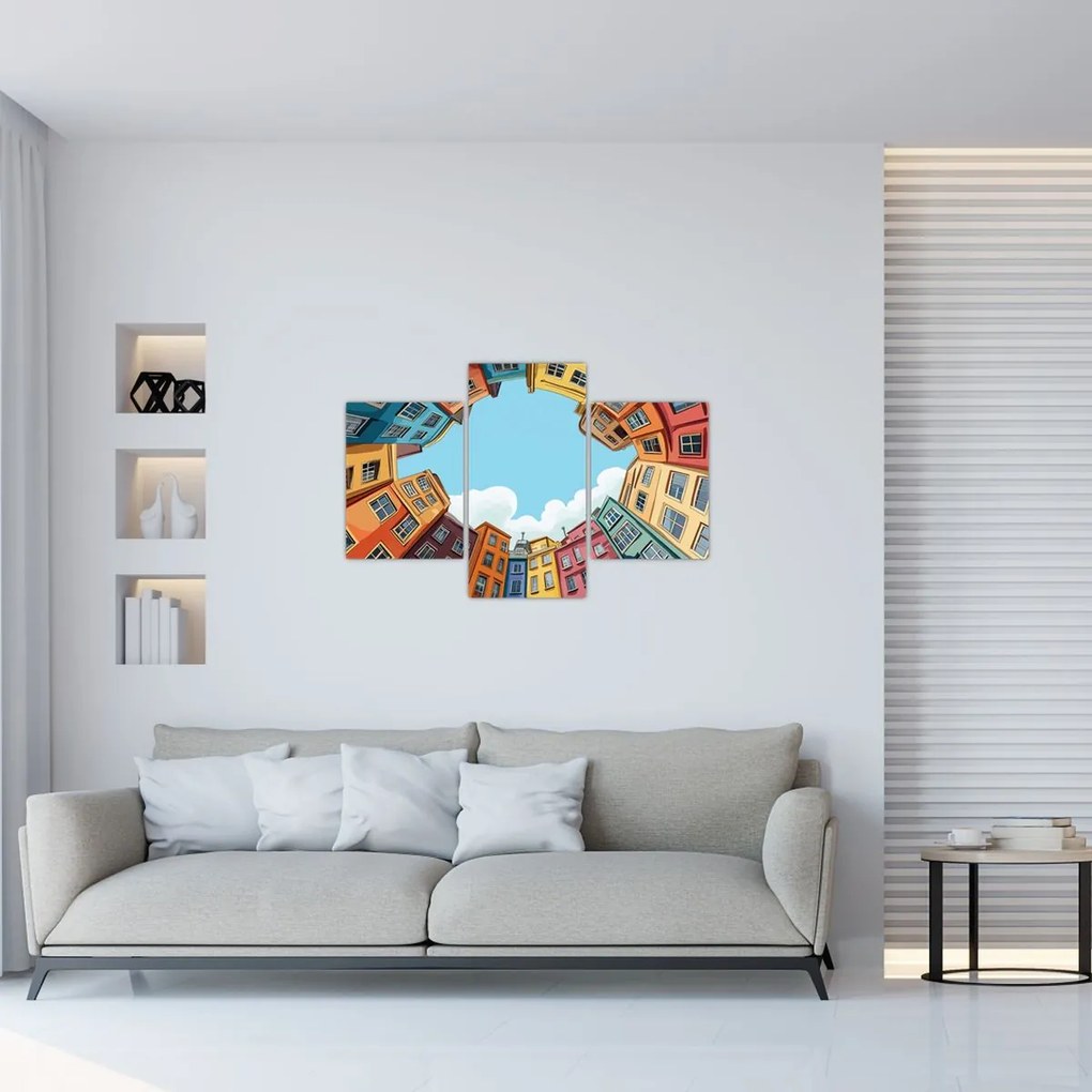 Tablou - Între case (90x60 cm)