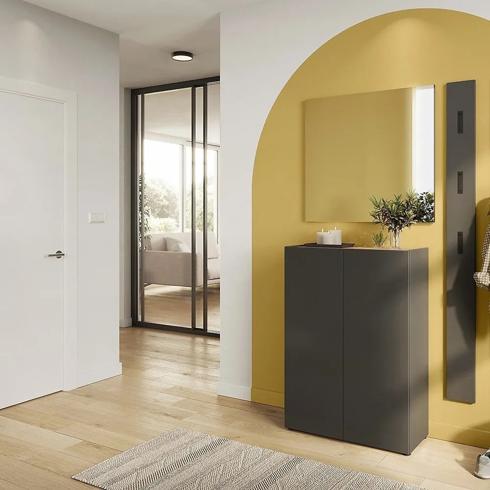 Set pentru hol alb cu aspect de lemn de stejar 74x200x33 cm Alviano – Germania