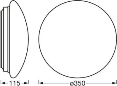 Osram - Plafonieră CEILING ESSENTIAL 2xE27/25W/230V Ø 35 cm albă