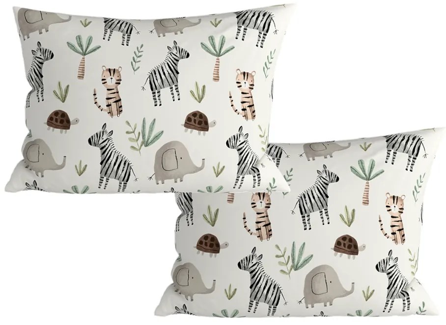 Set 2 huse decorative pentru perna JUNGARI 40x60 cm, crem