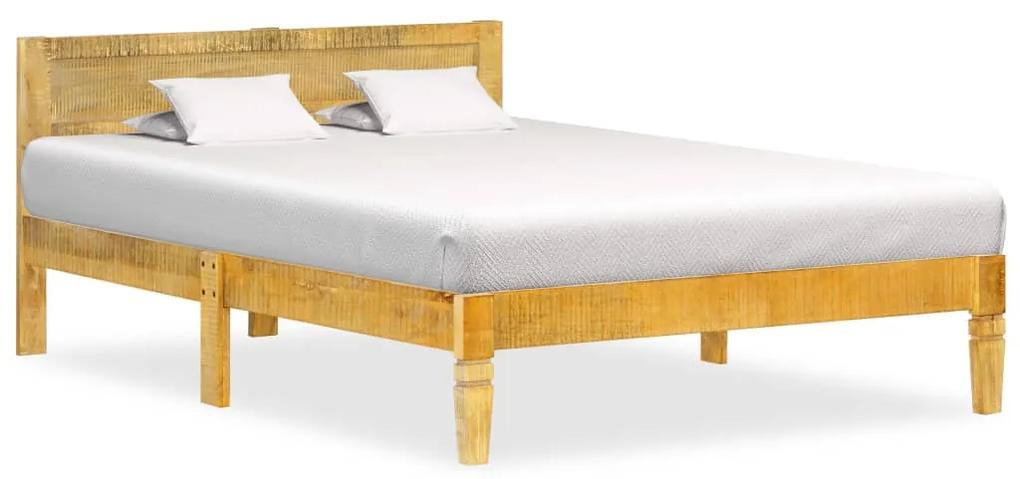 288430 vidaXL Cadru de pat, 120 cm, lemn masiv de mango