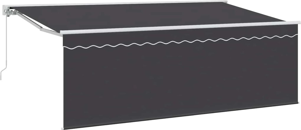vidaXL Cortina Retractabilă Manual Antracit 400 x 200 cm
