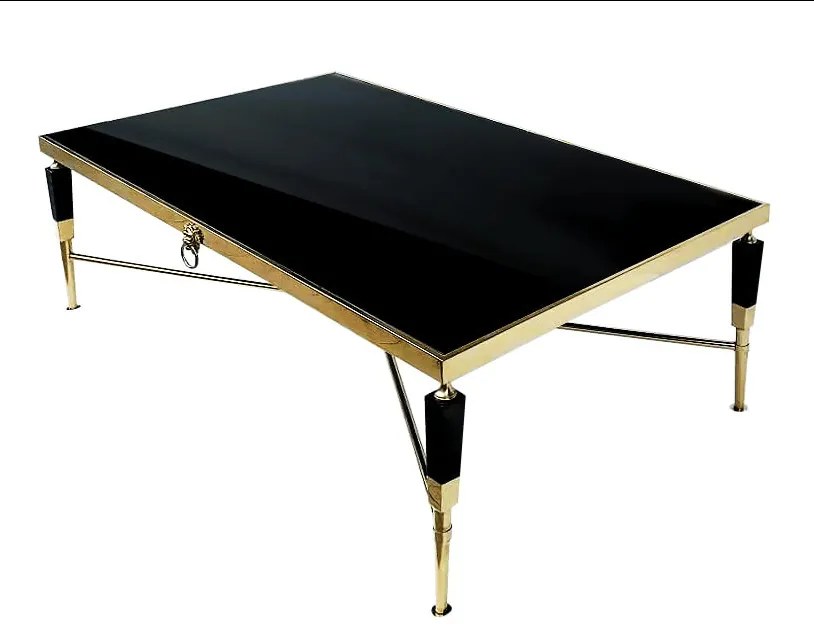 Masuta de cafea Monaco negru/gold – H45 cm