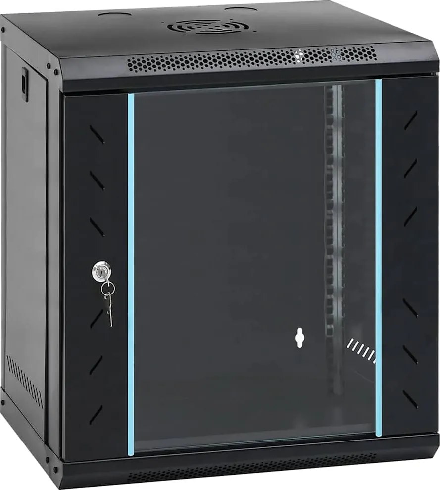 vidaXL Dulap de rețea cu depozitare Negru 53 x 45 x 60 cm Oțel