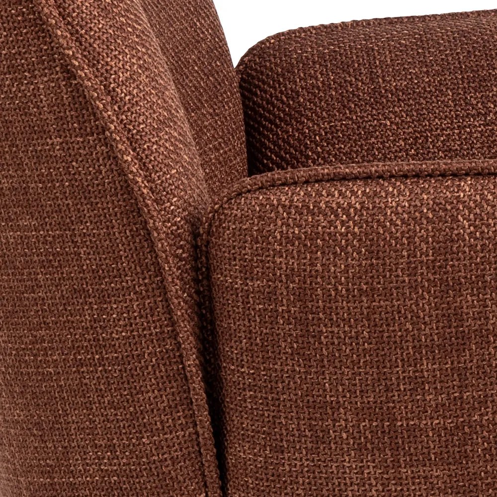 MAZZONI EXPORT YUNI Teracotă (material Basel 44) - SCAUN MODERN PIVOTANT TAPIȚAT PENTRU SALON/SUFRAGERIE/BIROU LOFT