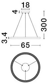 Lustra suspendata LED design circular DEOS alb NVL-9030895