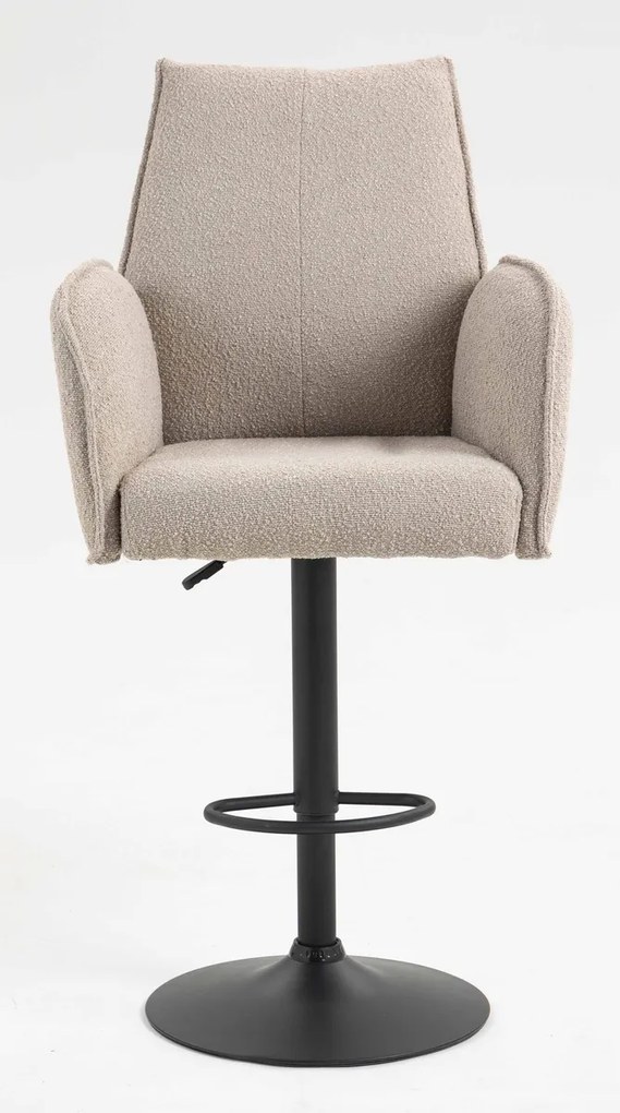 HR280W Scaun Latte Boucle cu Bază Neagră