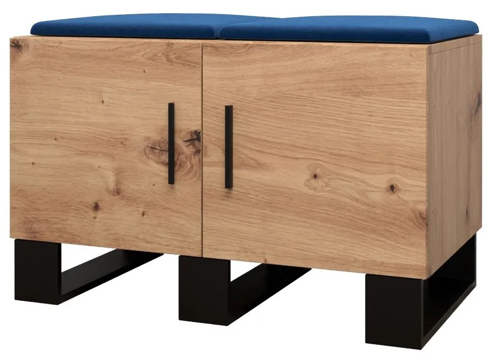 Set mobilier pentru hol Amanda 12 (Stejar artisan + Albastru). 1085961