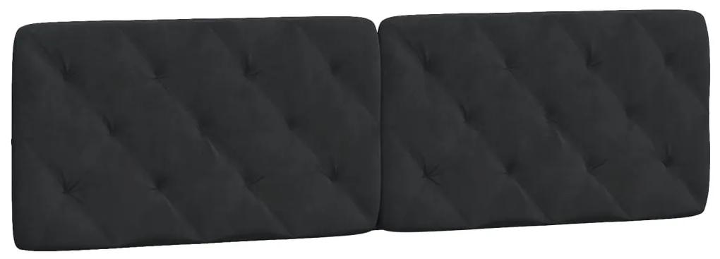 374741 vidaXL Pernă tăblie de pat, negru, 180 cm, catifea