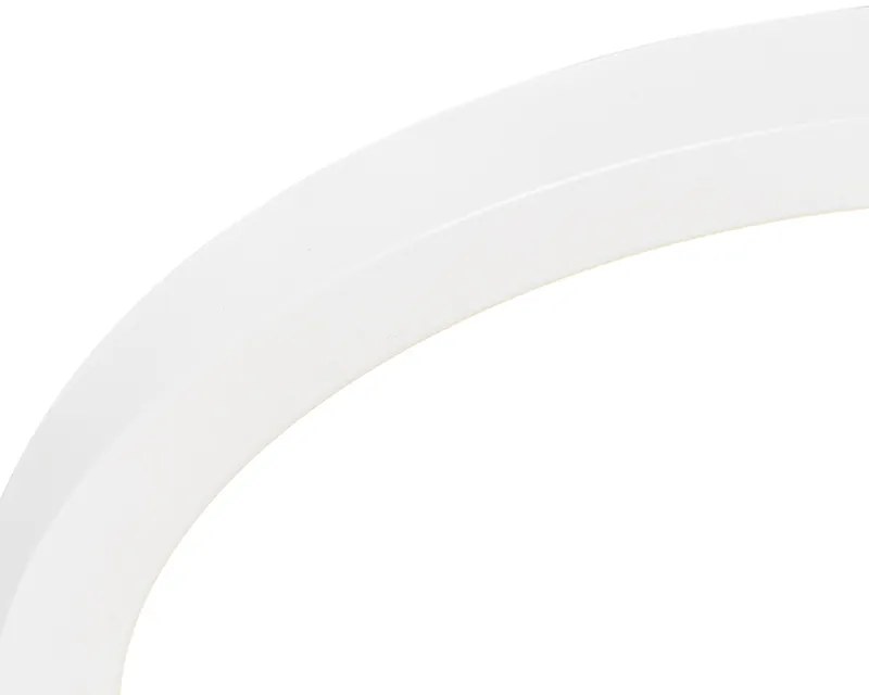 Set de 6 spoturi încastrate sau montate la suprafață albe 30 cm, inclusiv LED, cu atenuare în 3 trepte până la cald - Trans