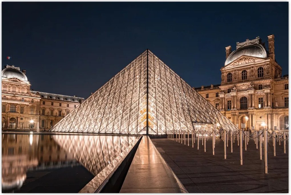 Tablou - Louvre noaptea (90x60 cm)