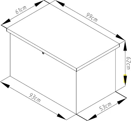 MAX A cutie de depozitare 295 L, gri închis