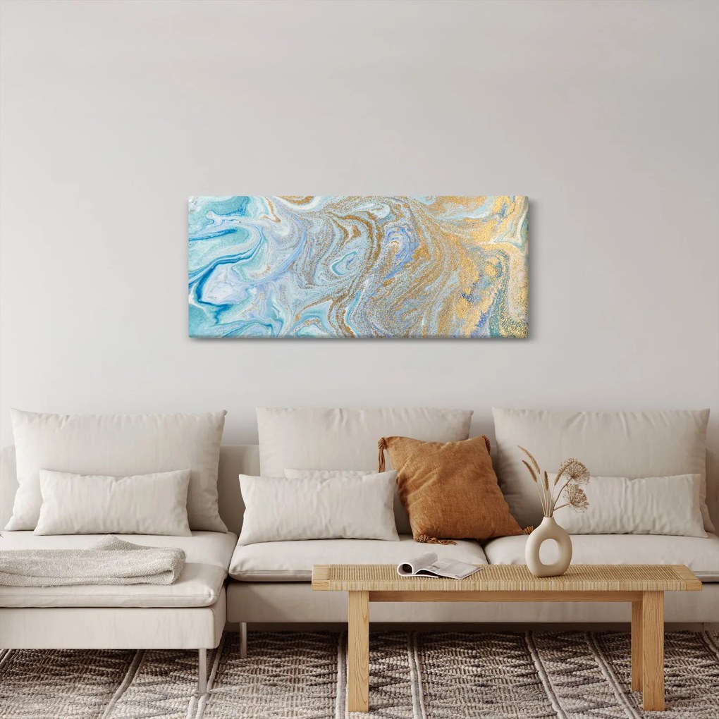 Tablou - Marmură albastră (120x50 cm)