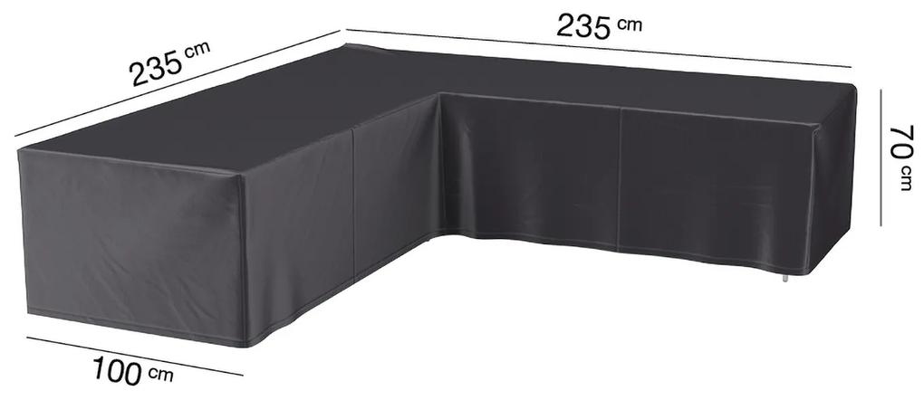 Husa mobilier gradina AeroCover pentru coltar, 235x235x100x70 cm, forma L, antracit