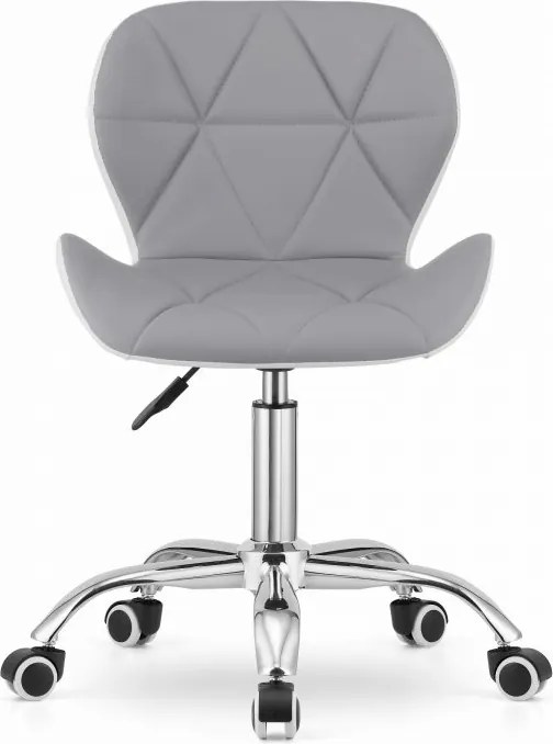 Scaun de birou AVOLA VELVET gri-alb