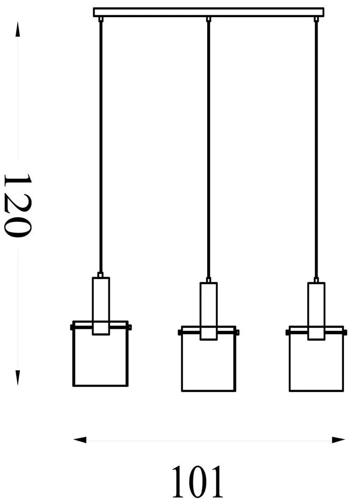 Lustra suspendata metal negru, sticla fumurie Sweden 3L