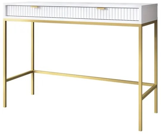 Consolă NOVA, 77x104 cm, alb/auriu