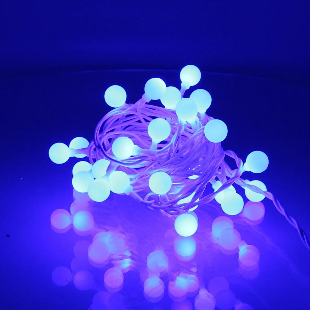 Ghirlanda luminoasa decorativa cu sfere albastre 30 LED-uri cablu alb WELL