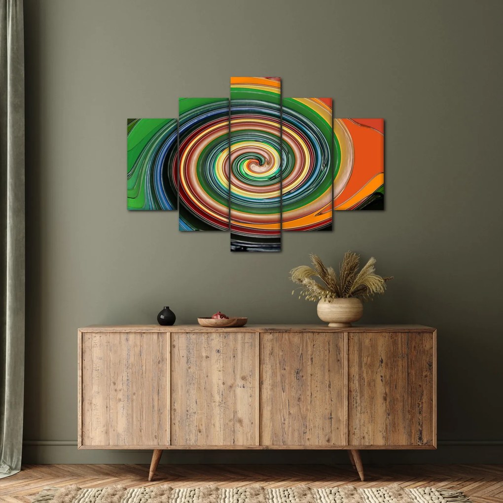 Tablou abstract - spirala colorata (150x105 cm)