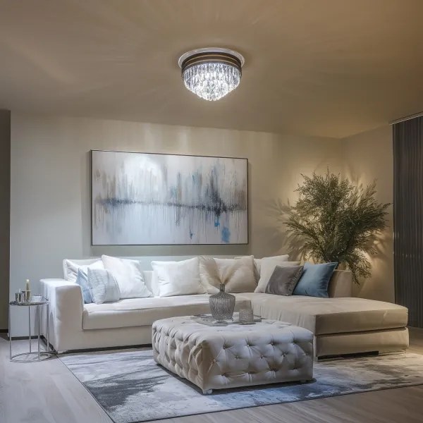 Brilagi - Plafonieră LED cu cristale VELURE 5xE14/40W/230V neagră