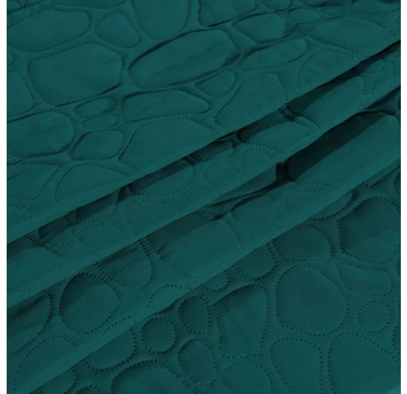 Cuvertura de pat turcoaz cu model STONE 200x220 cm