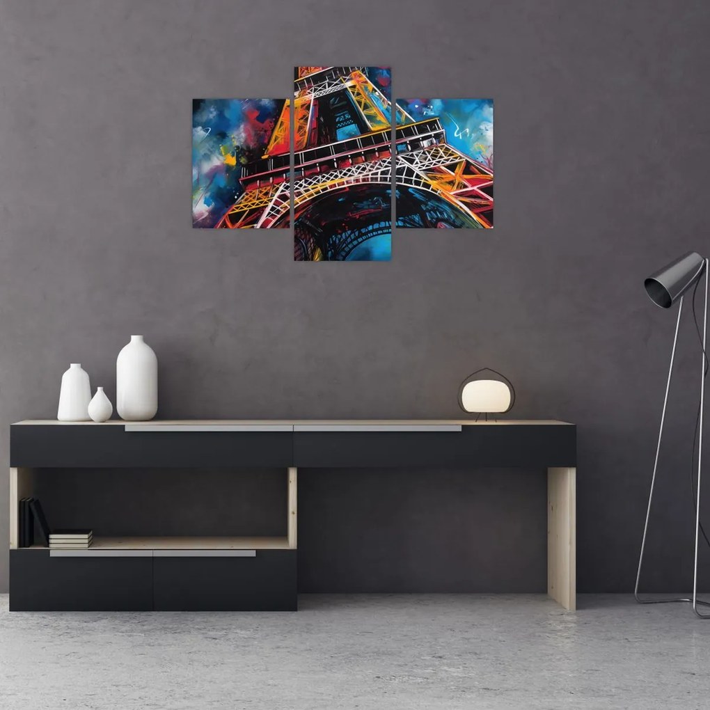 Tablou - Pictură a Turnului Eiffel II. (90x60 cm)