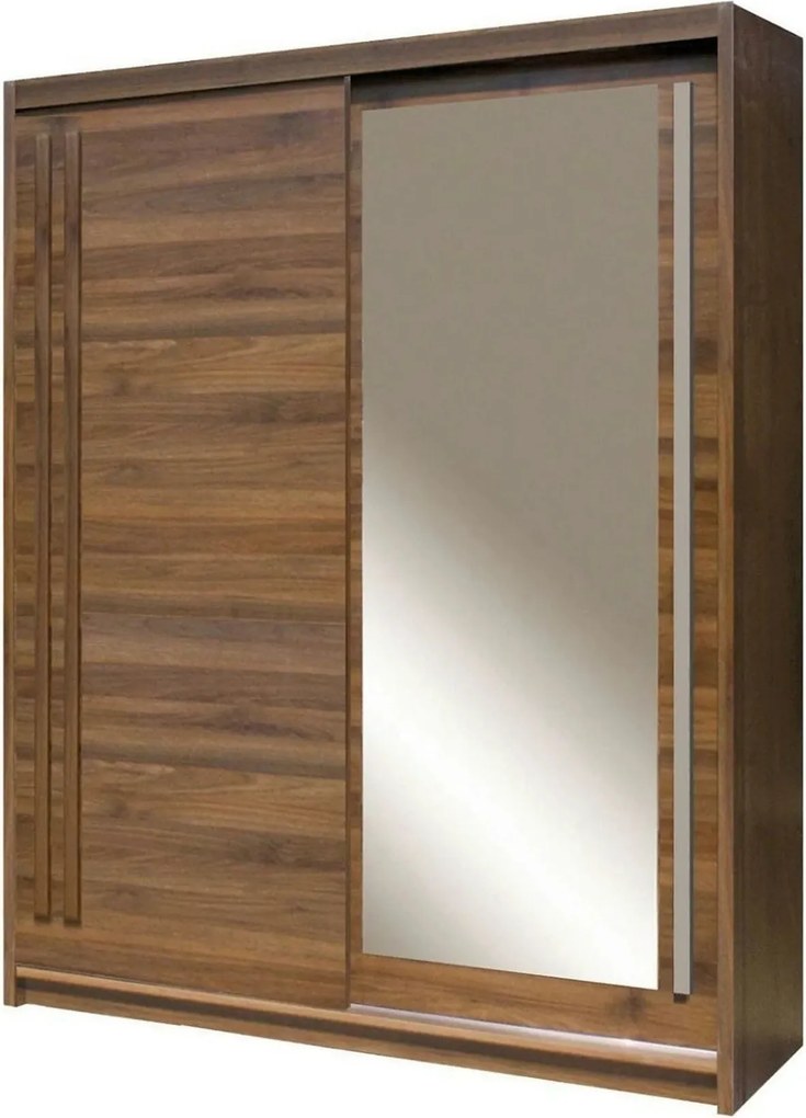 Dulap EFFECT, stejar columbia, PAL melaminat, cu 2 usi, 175x59x215 cm