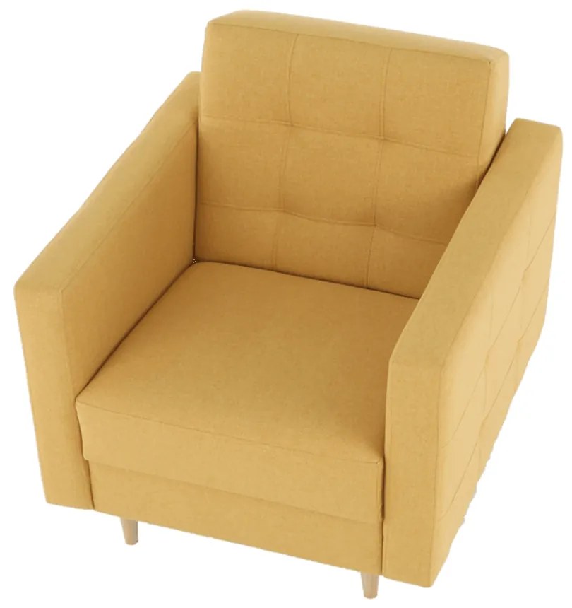 Ansamblu tapiţat, material muştar, AMEDIA