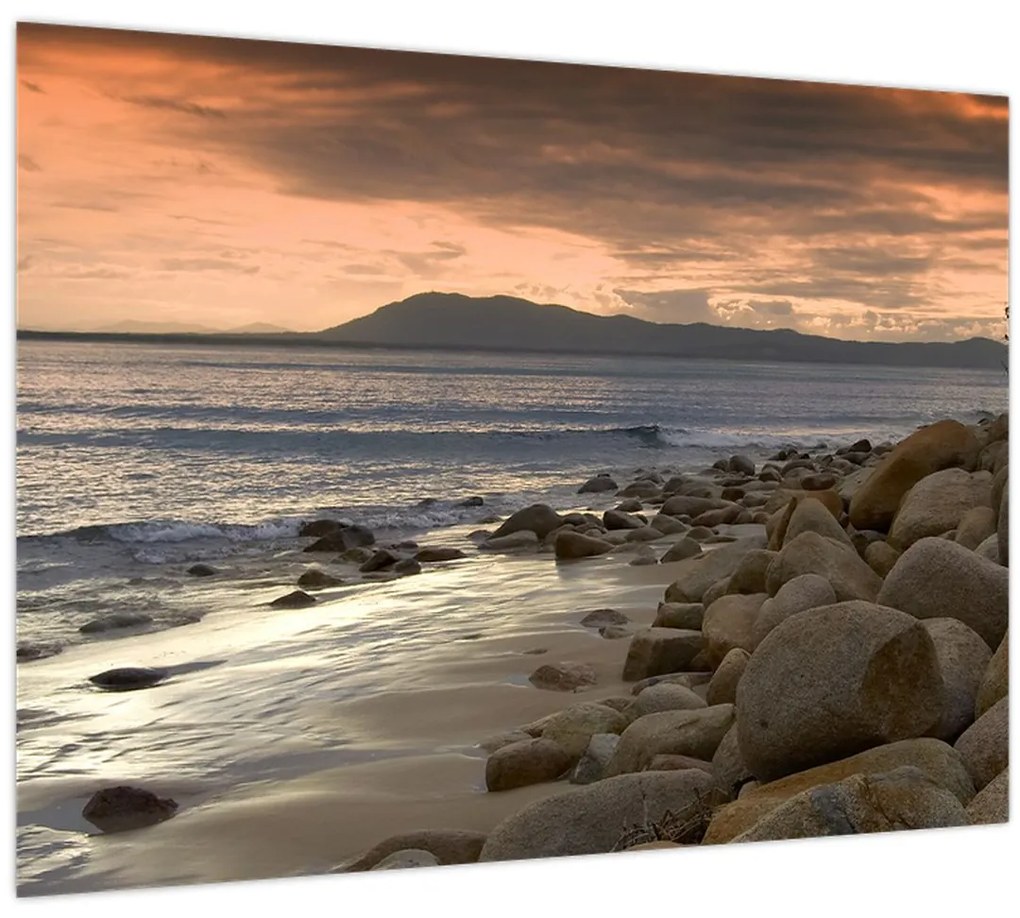 Tablou - Marea și munții (70x50 cm)