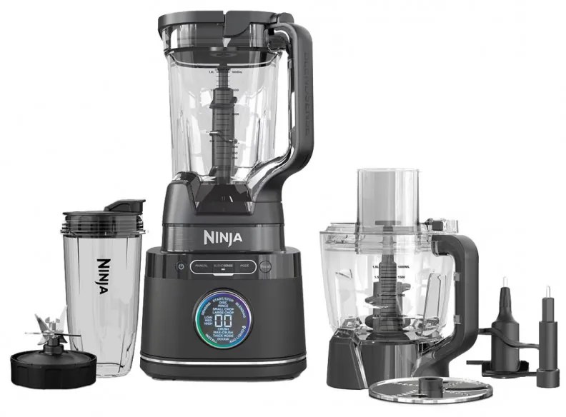 Blender 3in1 Ninja TB401EU, 1200W, 2.1 L, 10 viteze + moduri, Timer, LED, Tehnologie BlendSense, Fara BPA, Negru
