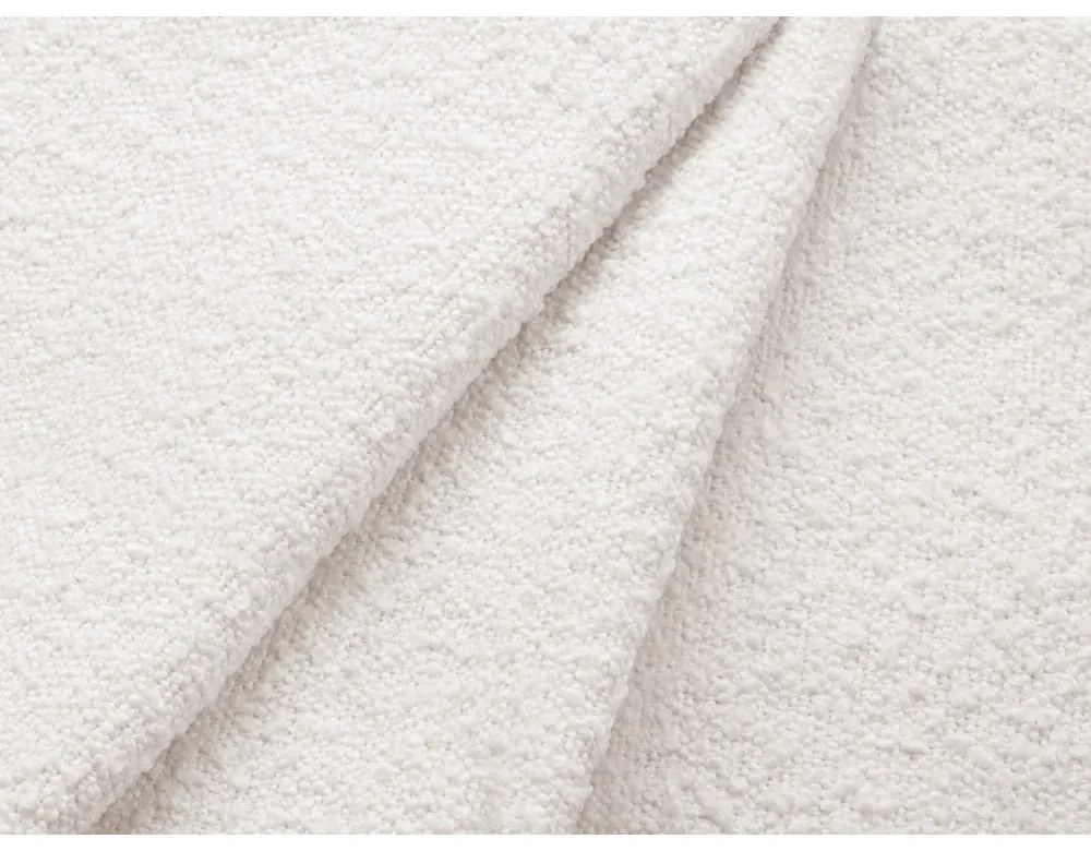 Colțar alb extensibil cu tapițerie din țesătură bouclé (cu colț pe partea stângă ) Jodie – Micadoni Home