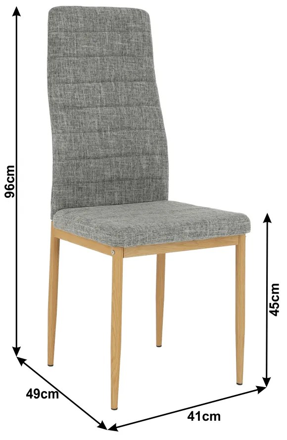 Scaun de sufragerie Collort nova (gri deschis + fag). 744541