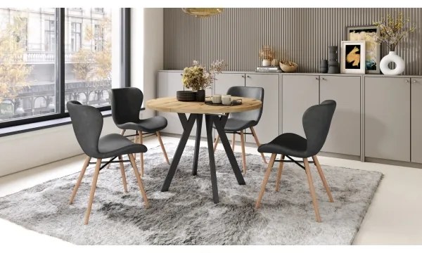 Masă de dining extensibilă ARTUR stejar artisan/negru