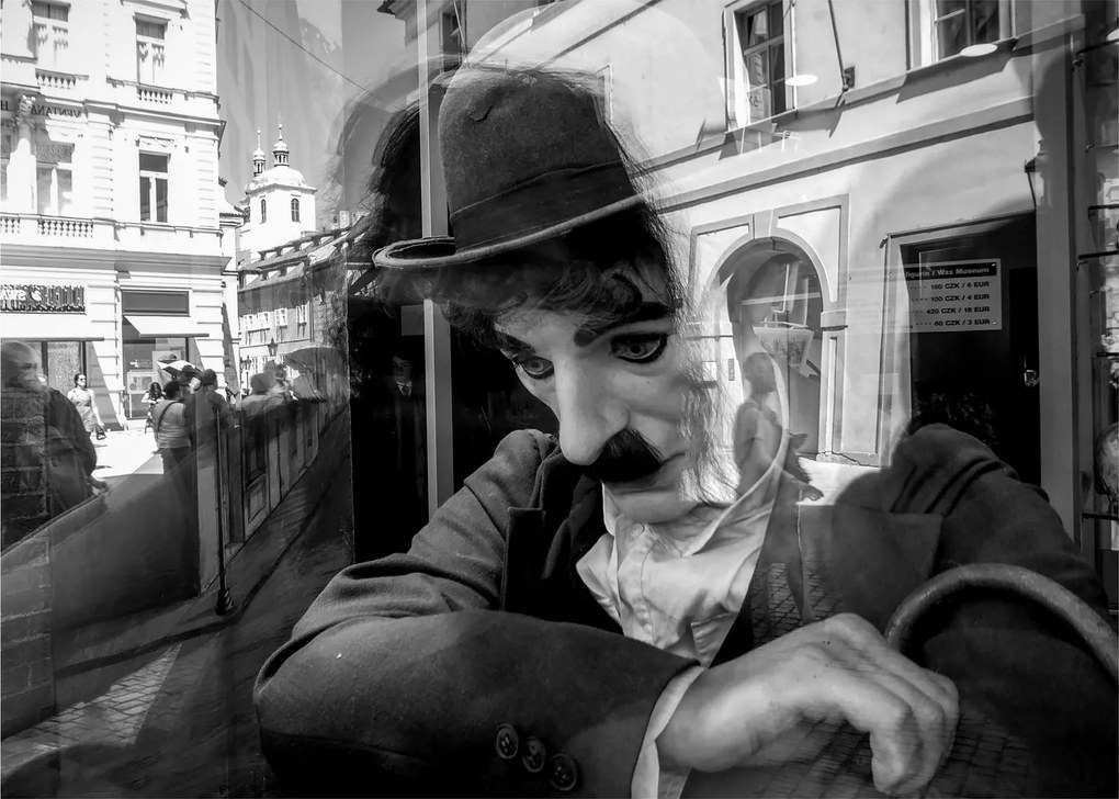 Tablou - Charles Chaplin la Praga (70x50 cm)