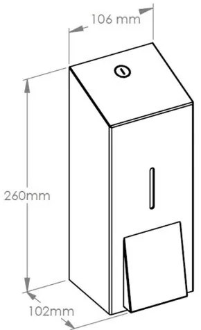 Dozator de dezinfecție (spray) Stella, 0,8 l, oțel inoxidabil mat