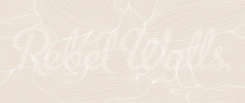 Fototapet, Plantain Lilies, Warm Beige, Rebel Walls