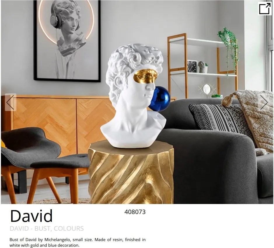 Figurina decorativa BUST DAVID