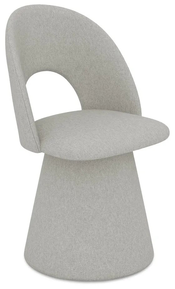 Scaun de sufragerie gri deschis tapițat Kalo – Makamii