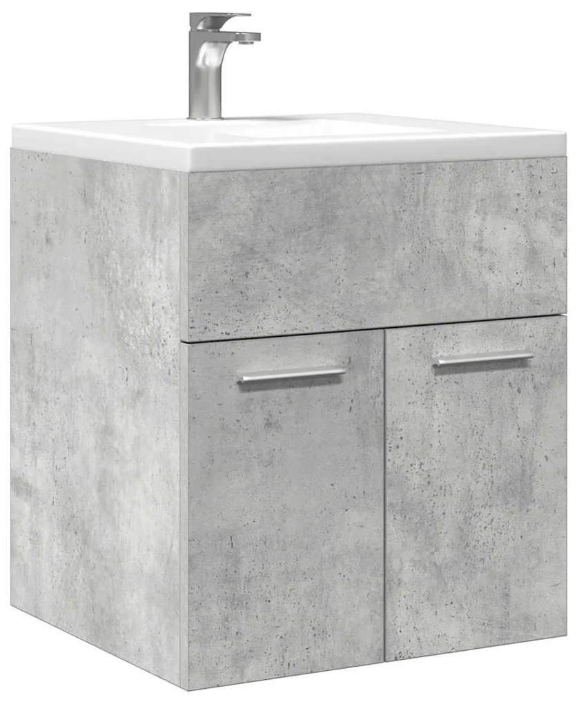 vidaXL Dulap de chiuvetă baie, gri beton 41x38,5x46 cm lemn prelucrat