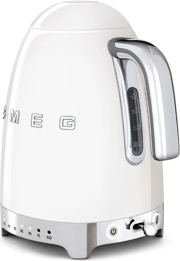 Ceainic electric alb din oțel inoxidabil 1,7 l Retro Style – SMEG