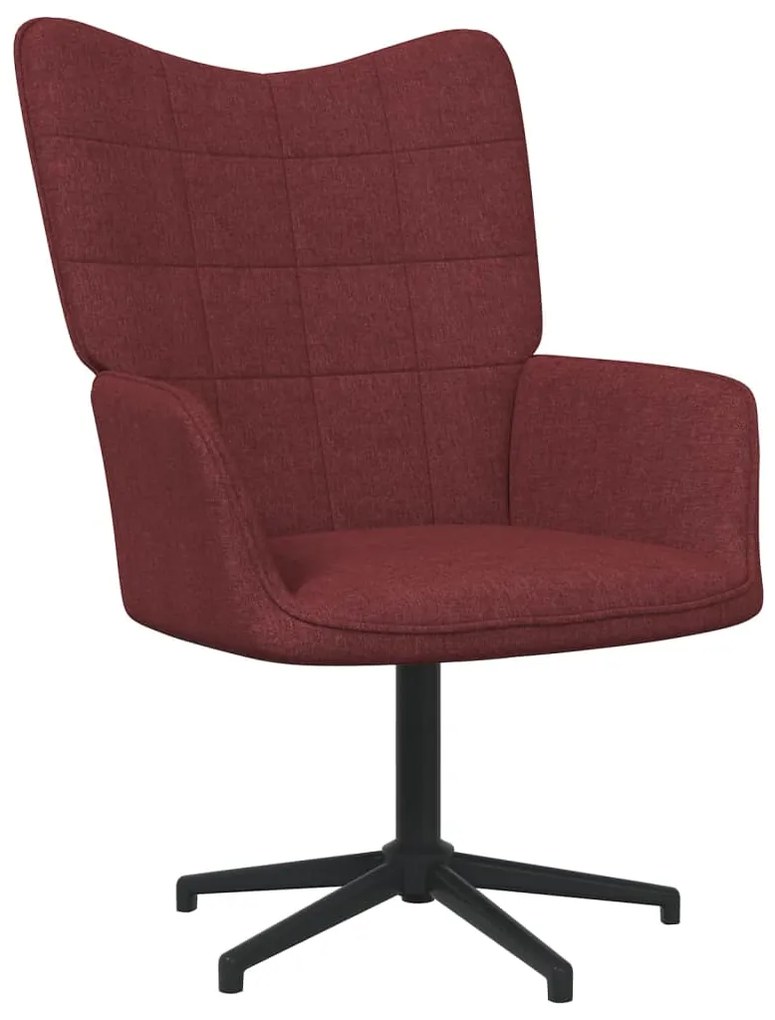 327982 vidaXL Scaun de relaxare cu taburet, roșu vin, textil