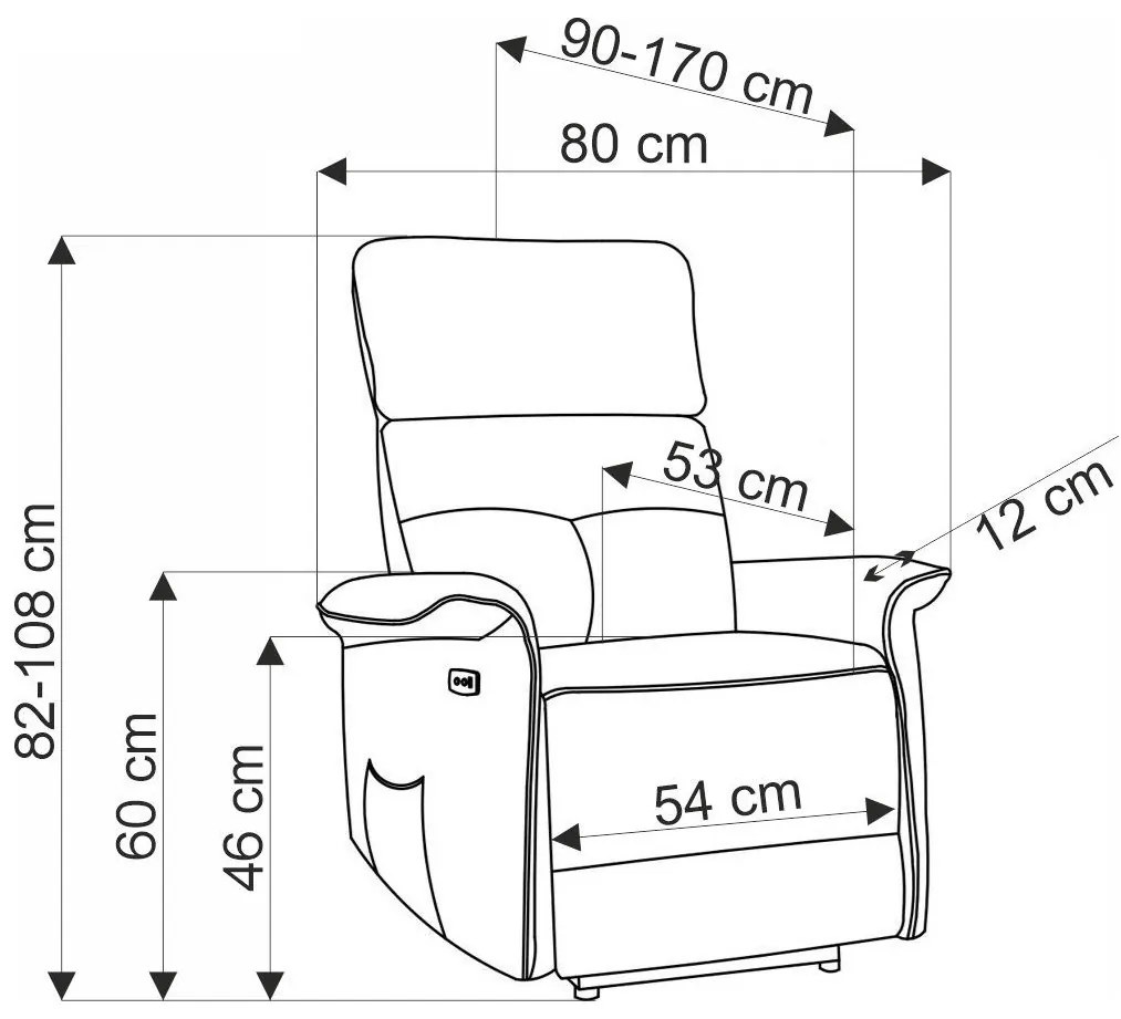 Scaun reclinabil Semir, galben