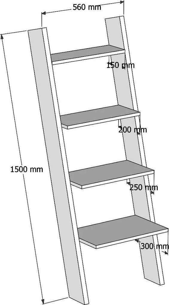 Biblioteca / etajera carti , Solid Homs, nuc, 150 cm x 56 cm x 30 cm, PAL