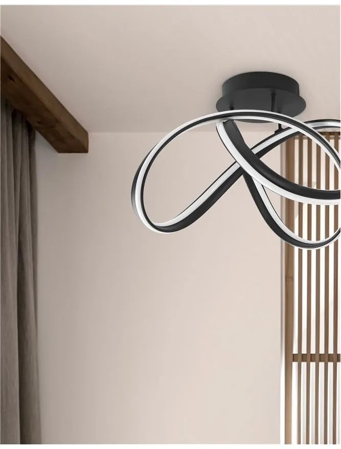 Lustra LED aplicata design modern TRUNO negru NVL-9104712