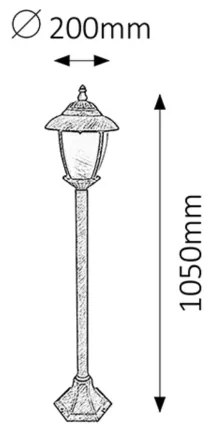 Rabalux 8480 - Corp de iluminat exterior MADRID 1xE27/60W/230V